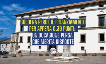 Solofra perde il finanziamento per 0,39 punti: un’occasione persa che merita risposte